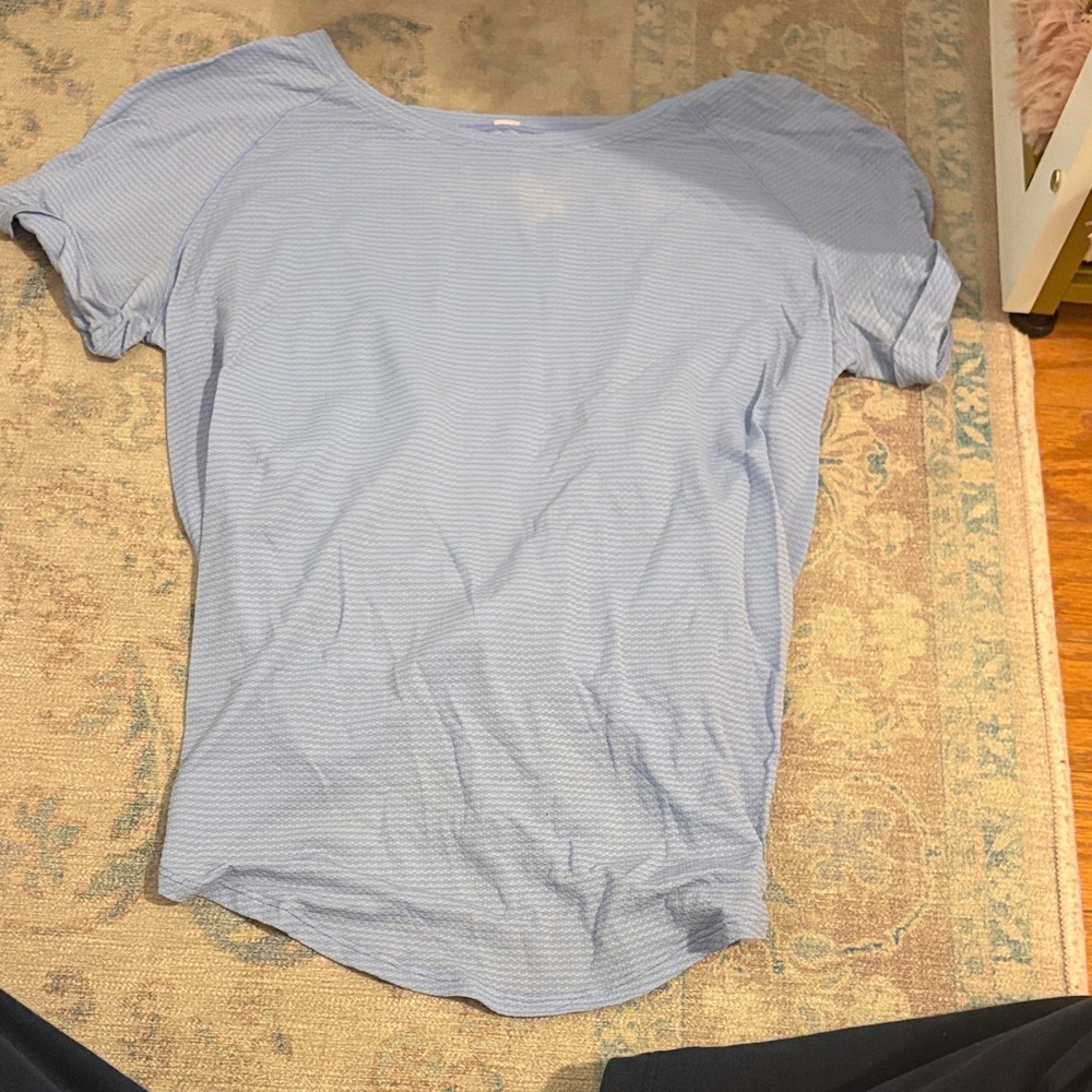lululemon athletica Sky Blue Short Sleeve Tee